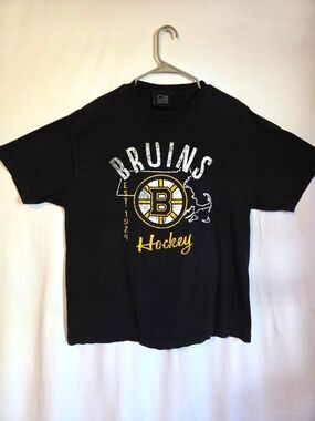 Boston Bruins Graphic T-Shirt XL Black NHL Hockey Tee GIII